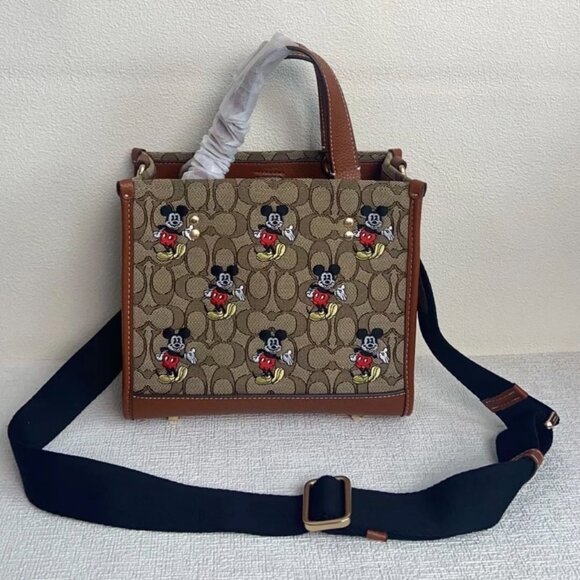 Disney X Coach Dempsey Carryall In Signature Jacquard With Mickey Mouse Print - Picture 2 of 7